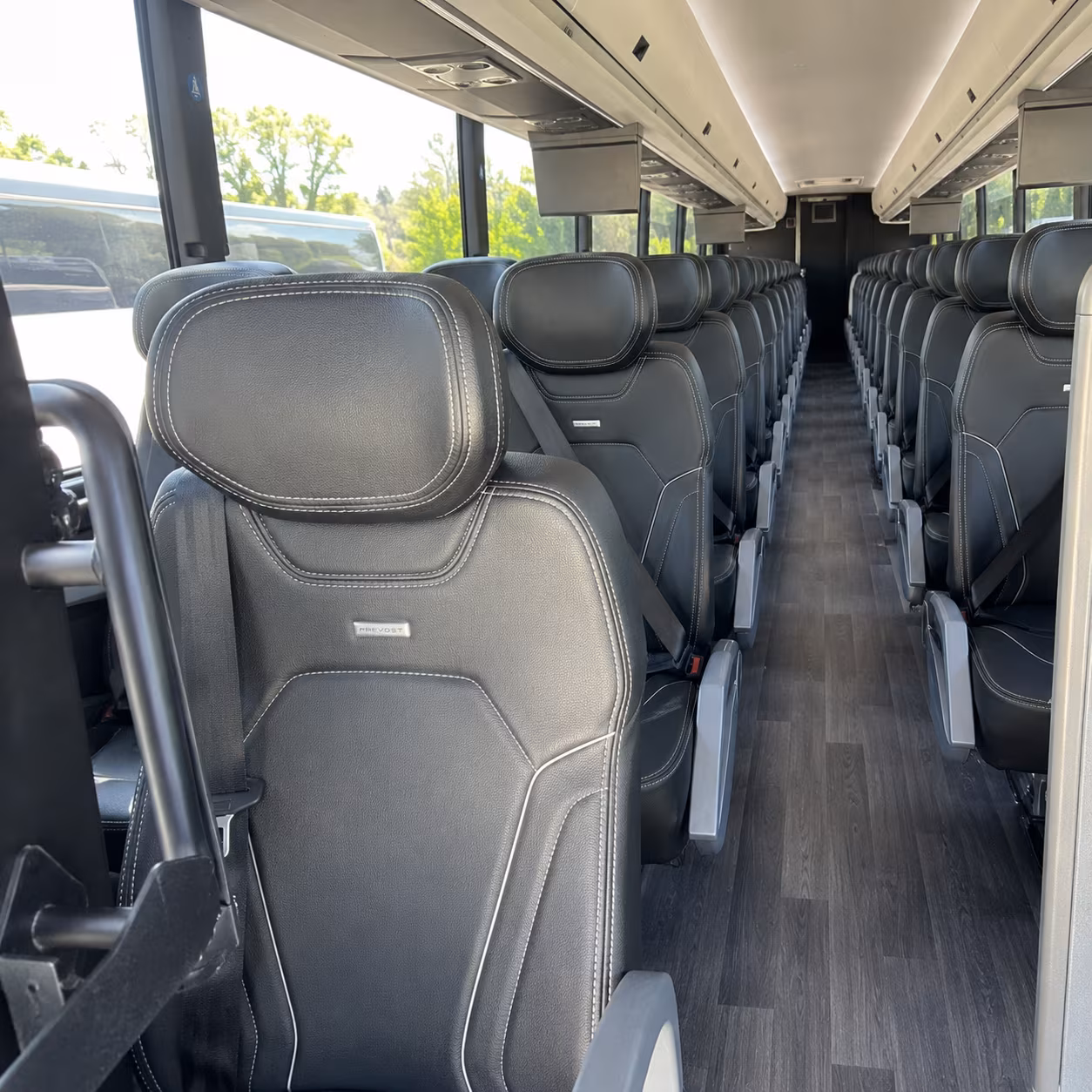 hempstead charter bus rental interior